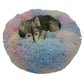 Round Plush Calming Pet Bed For Cats and Dog